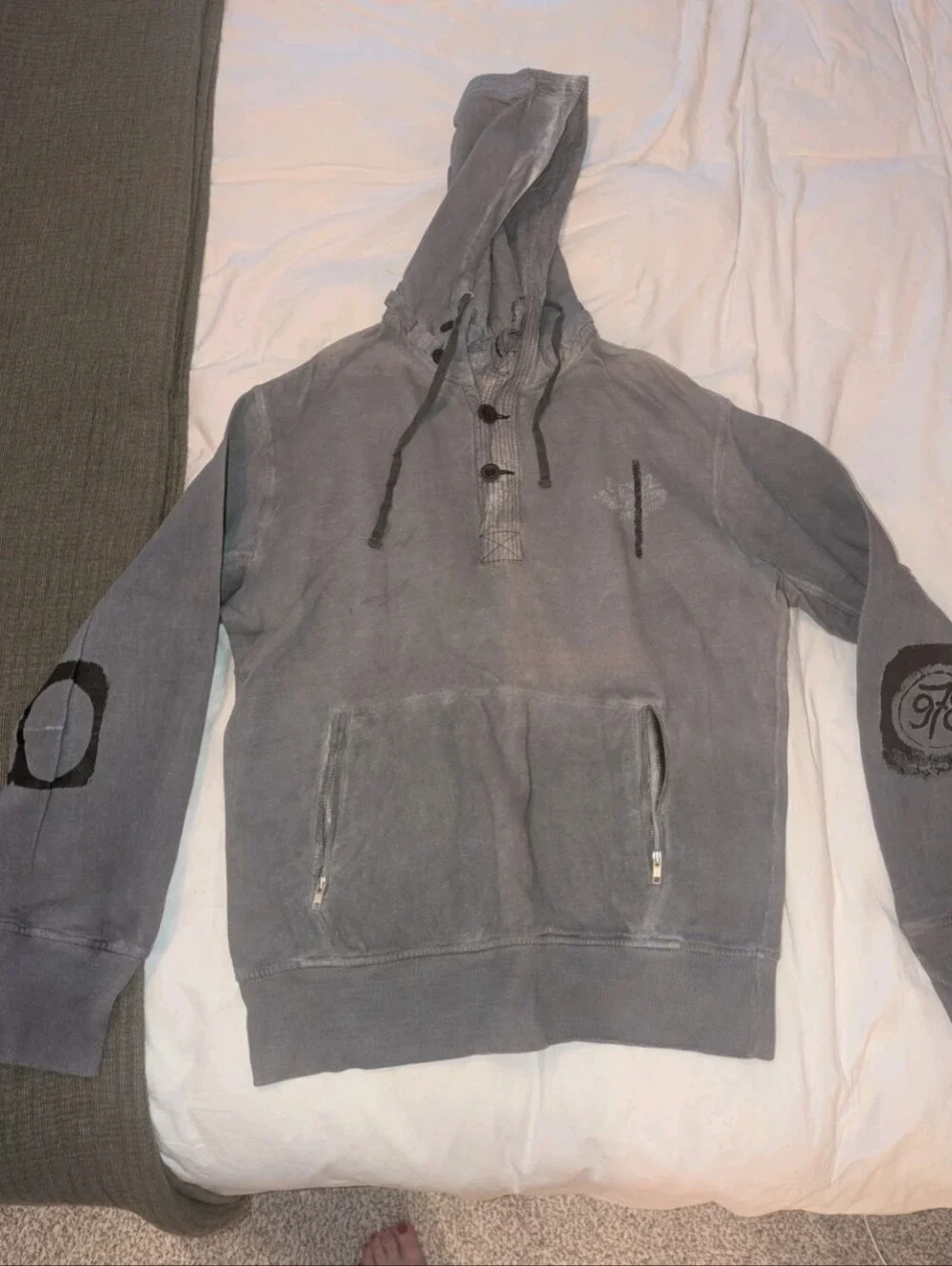Diesel Light Military 978 Sportswear Grey Hoodie , XXL Mens